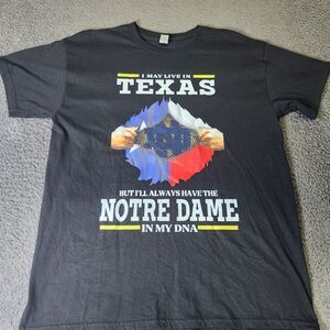 Gildan Heavy Cotton T-Shirt Texas Notre Dame DNA Graphic‎ L
